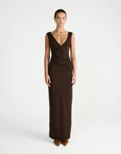 Cory Maxi Dress (Chocolate)*CHARCOAL Outlet