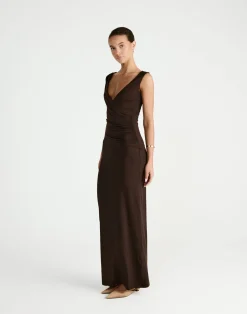 Cory Maxi Dress (Chocolate)*CHARCOAL Outlet