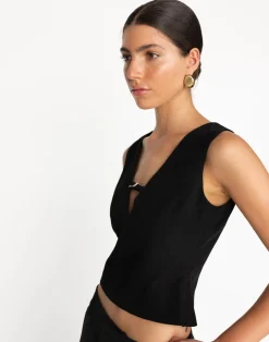 Cressida Top (Black)*CHARCOAL Sale