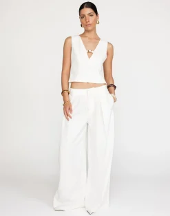 Cressida Top (White)*CHARCOAL Sale
