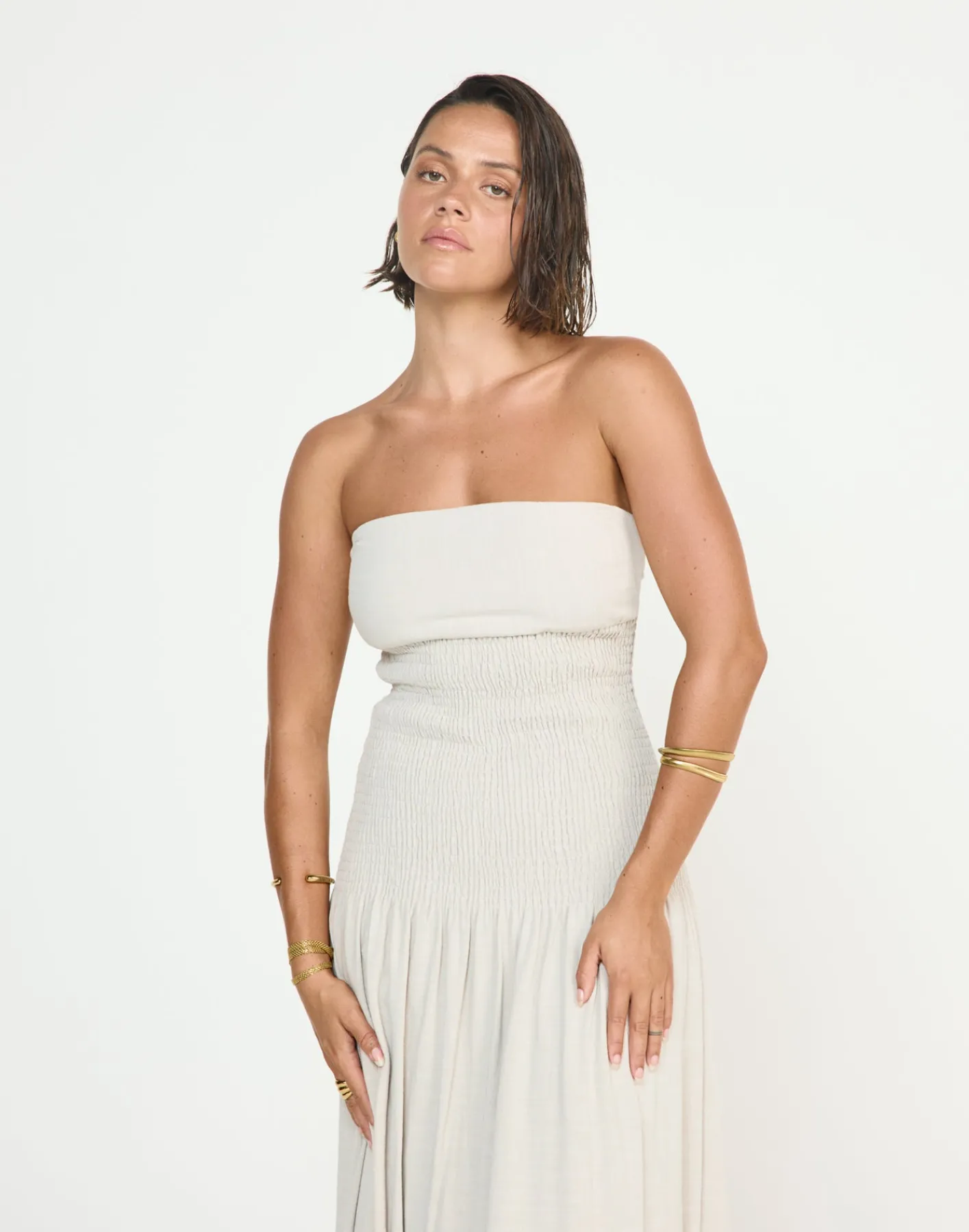 Daria Maxi Dress (Latte)*CHARCOAL CLOTHING New