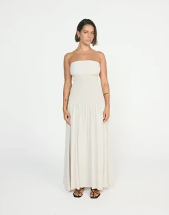 Daria Maxi Dress (Latte)*CHARCOAL CLOTHING New