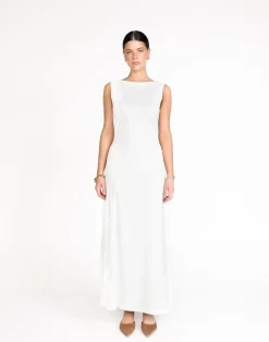 Dawn Maxi Dress (White)*CHARCOAL Hot