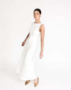 Dawn Maxi Dress (White)*CHARCOAL Hot