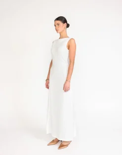 Dawn Maxi Dress (White)*CHARCOAL Hot