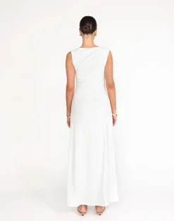 Dawn Maxi Dress (White)*CHARCOAL Hot