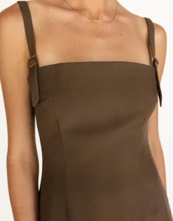 Dominique Maxi Dress (Coffee)*CHARCOAL New