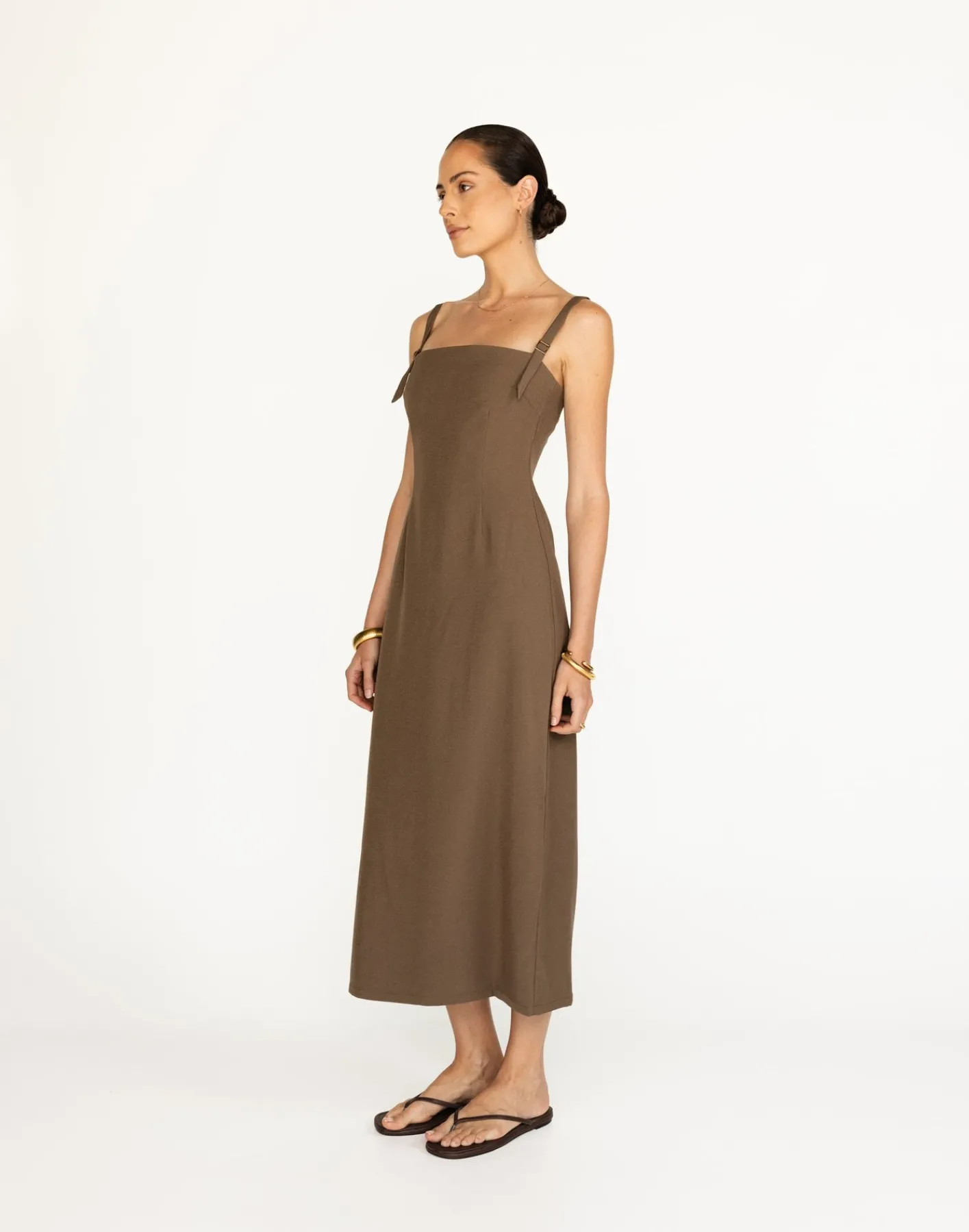 Dominique Maxi Dress (Coffee)*CHARCOAL New