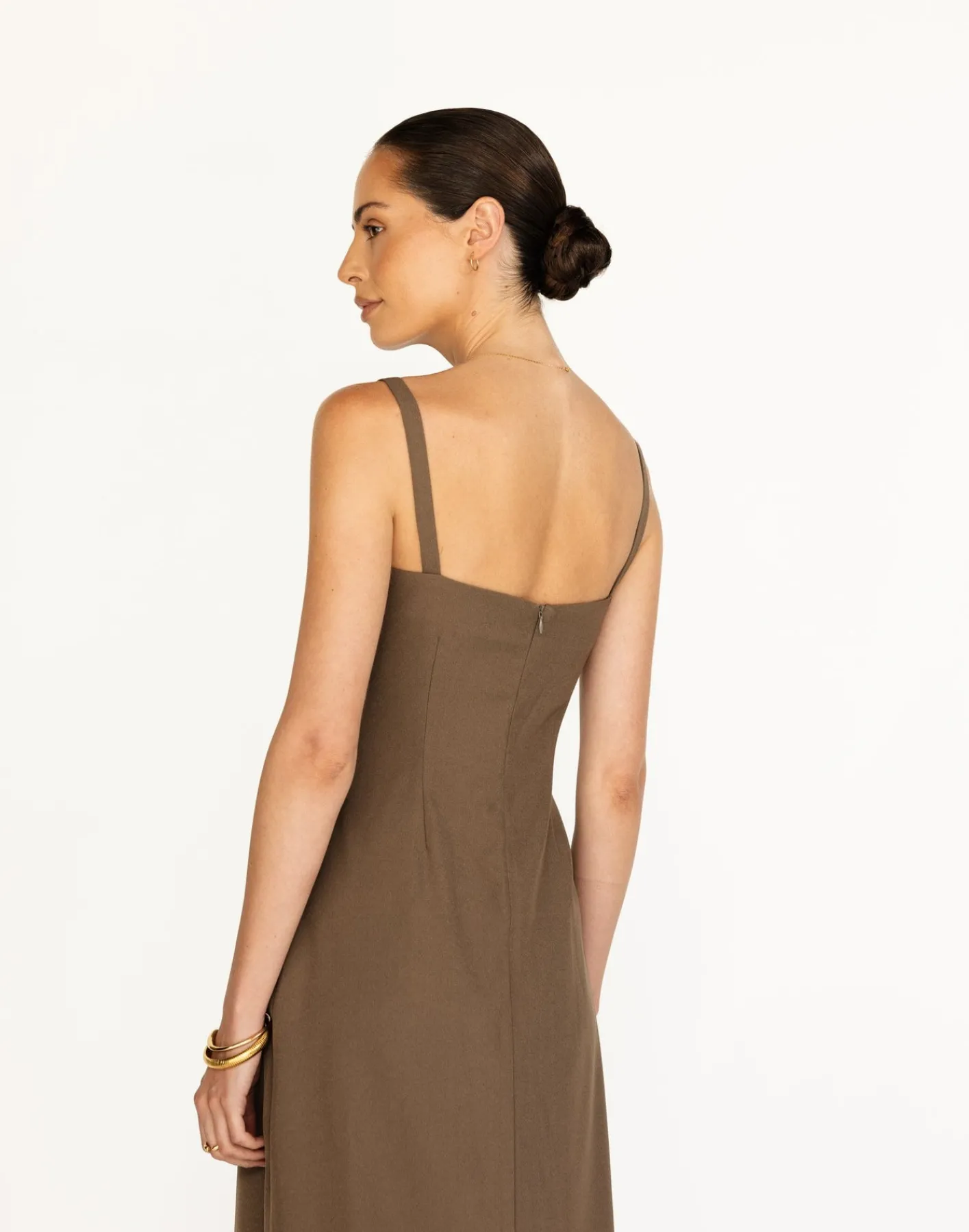 Dominique Maxi Dress (Coffee)*CHARCOAL New
