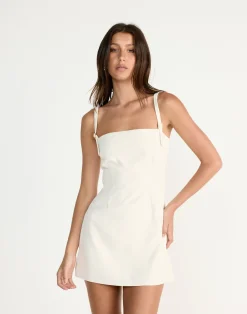 Dominique Mini Dress (Oat)*CHARCOAL CLOTHING New