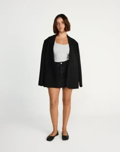 Dorian Denim Skort (Black Faded)*CHARCOAL CLOTHING Outlet