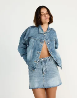 Dorian Denim Skort (Mid Faded)*CHARCOAL CLOTHING Discount