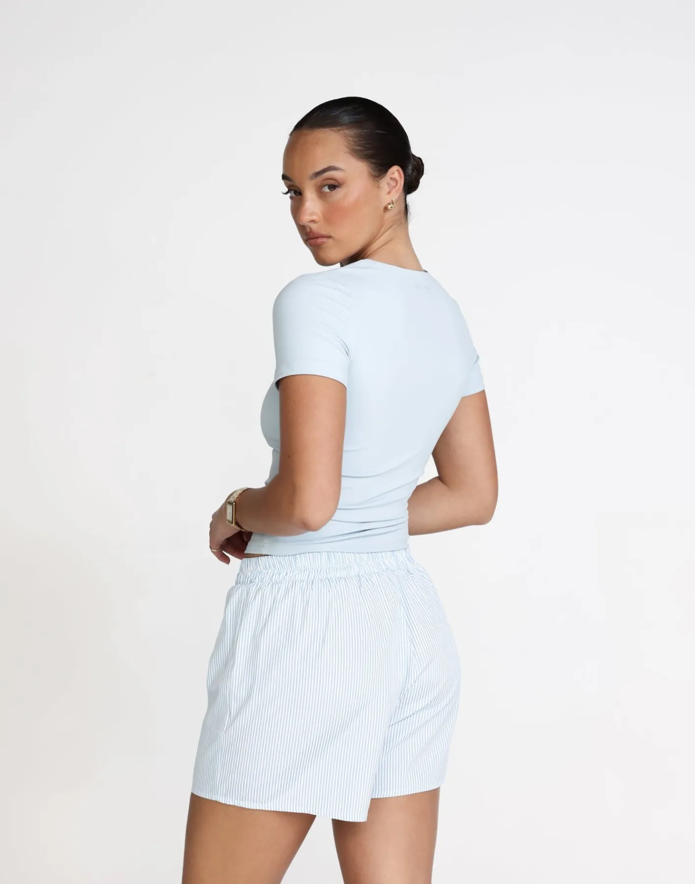 Earle Boxer Shorts (Baby Blue Stripe)*CHARCOAL Hot