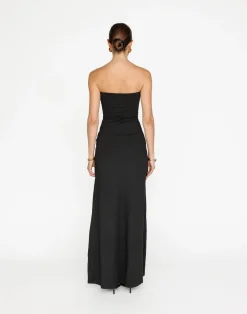 Edela Maxi Dress (Black)*CHARCOAL Fashion