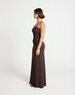 Edela Maxi Dress (Chocolate)*CHARCOAL Fashion