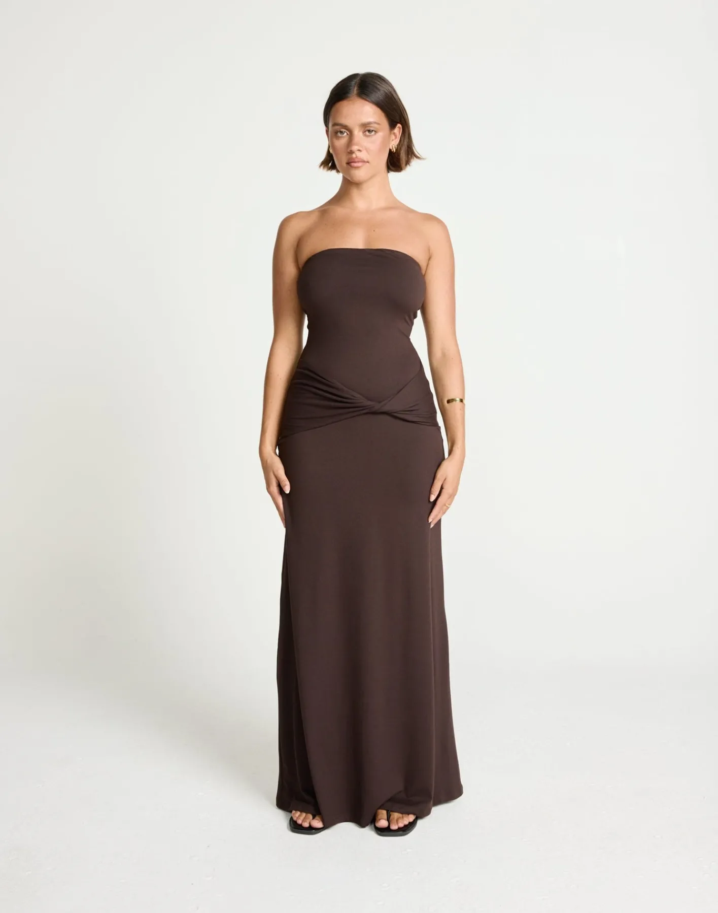 Edela Maxi Dress (Chocolate)*CHARCOAL Fashion