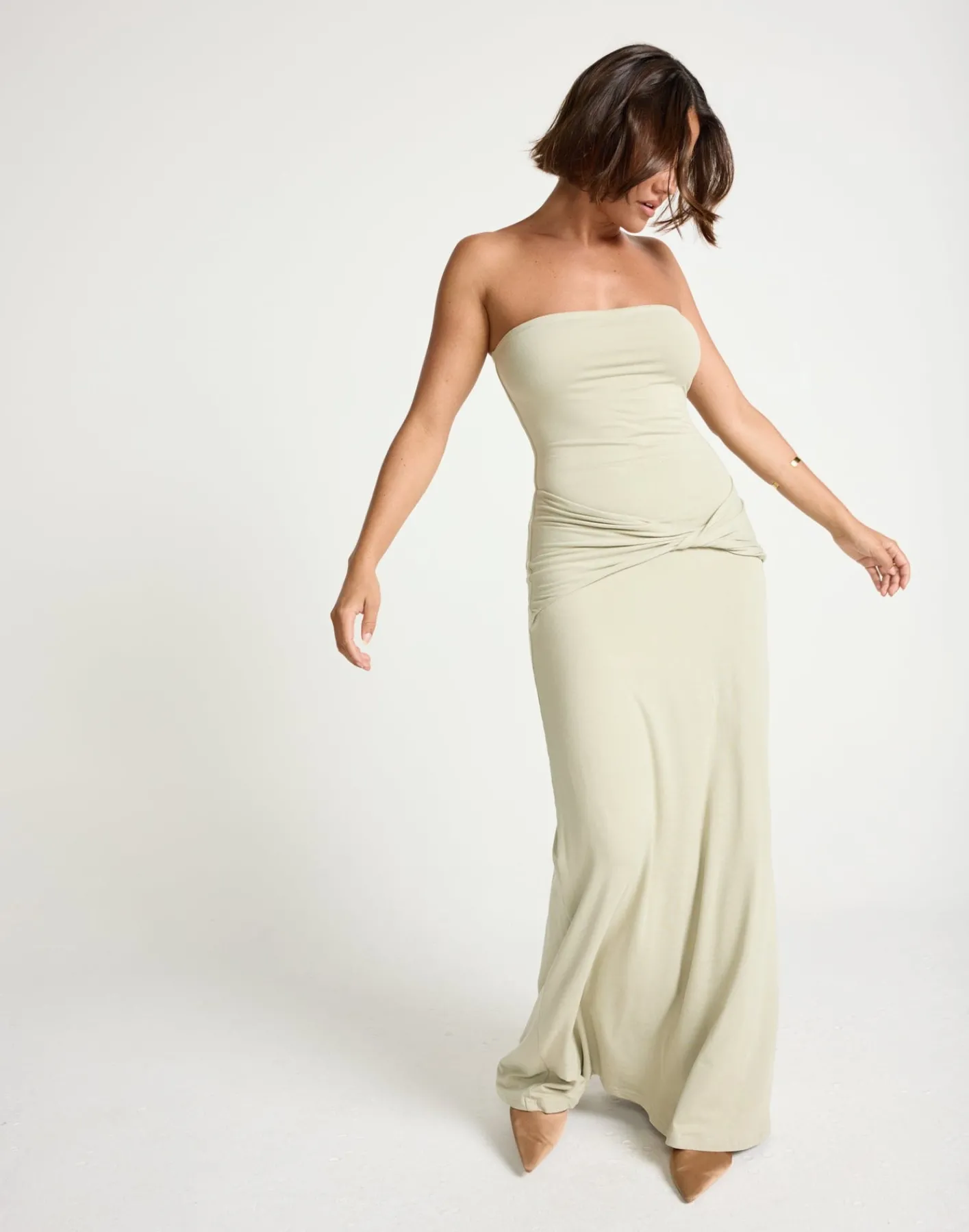Edela Maxi Dress (Seagrass)*CHARCOAL Clearance
