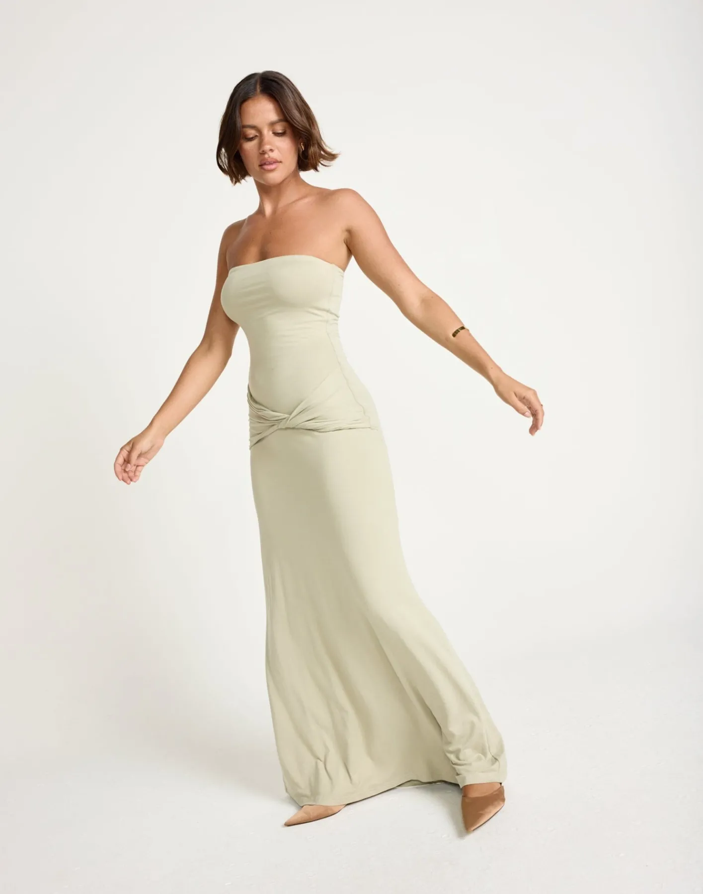 Edela Maxi Dress (Seagrass)*CHARCOAL Clearance