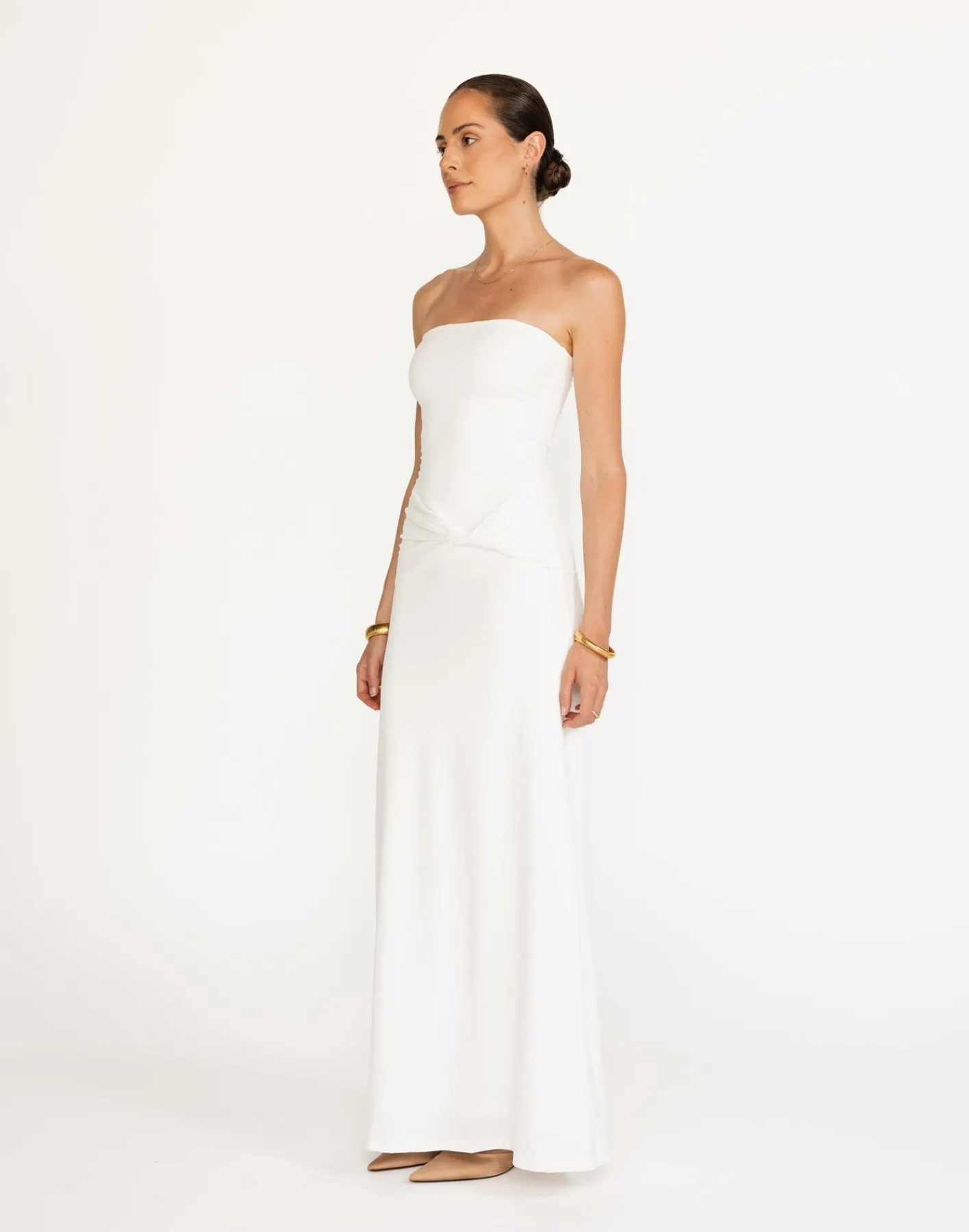 Edela Maxi Dress (White)*CHARCOAL Sale