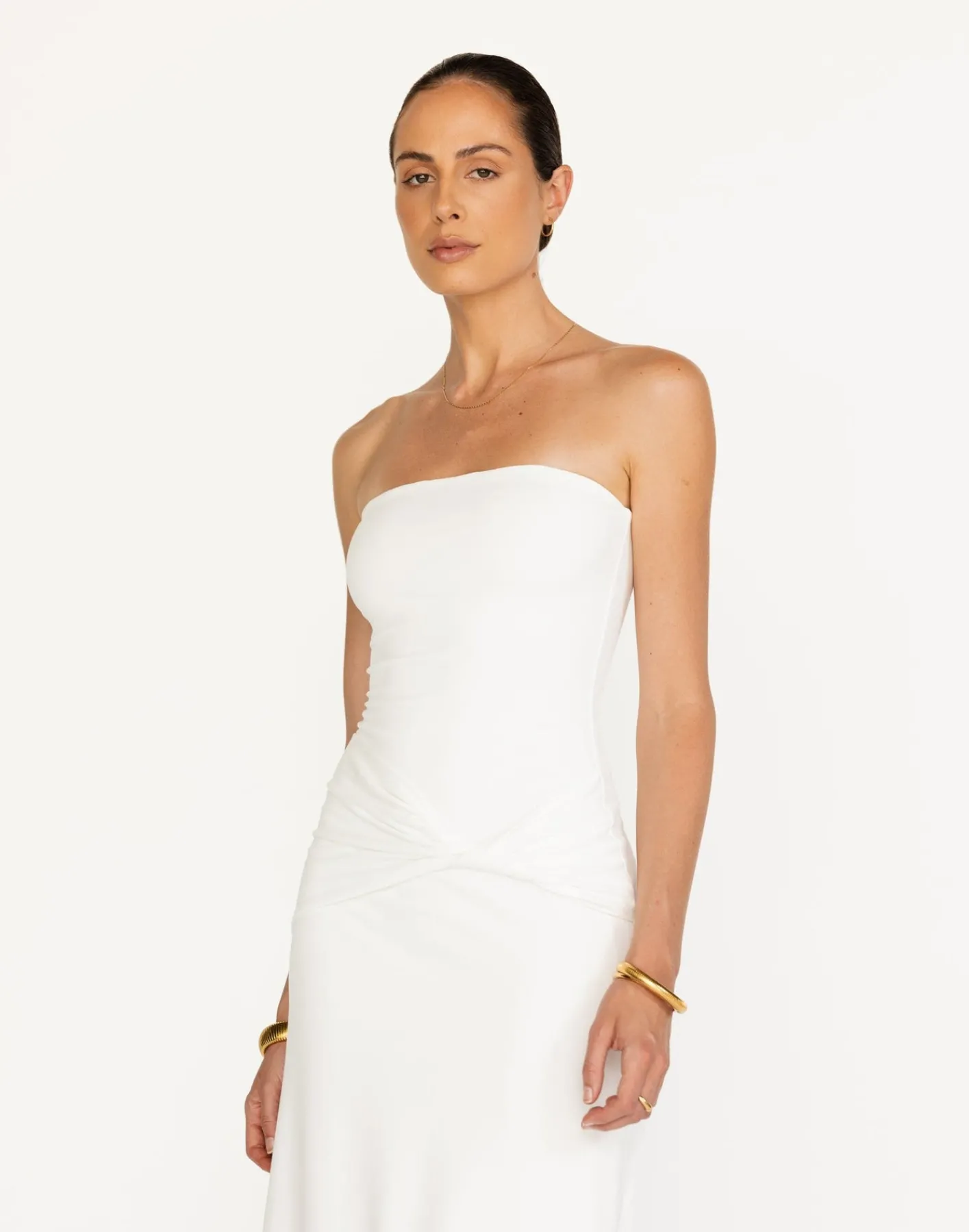Edela Maxi Dress (White)*CHARCOAL Sale