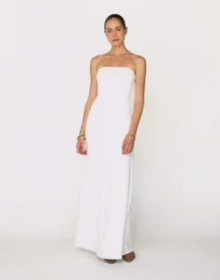 Edela Maxi Dress (White)*CHARCOAL Sale