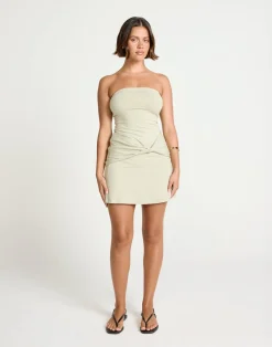 Edela Mini Dress (Seagrass)*CHARCOAL Sale