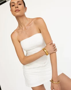 Edela Mini Dress (White)*CHARCOAL New