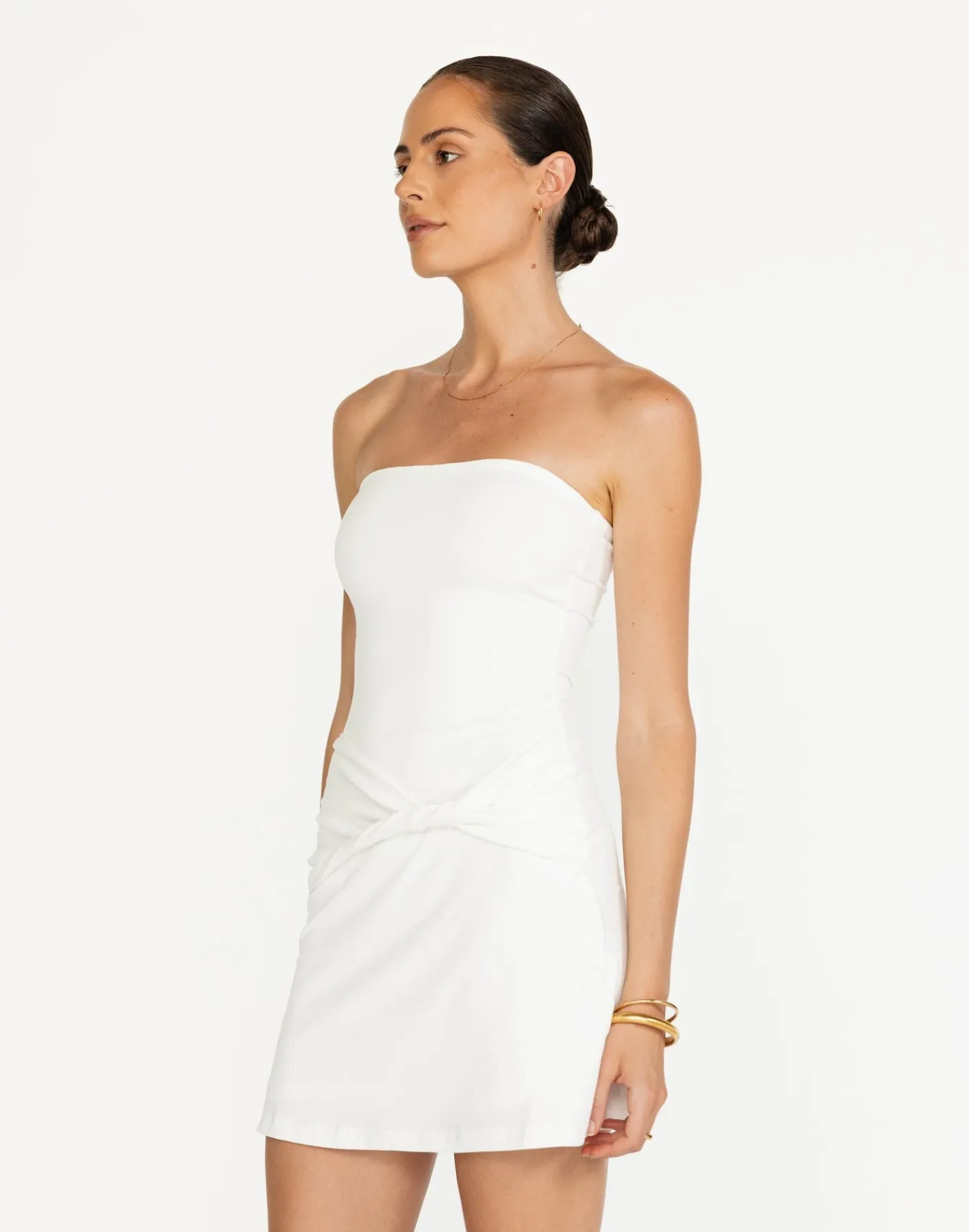Edela Mini Dress (White)*CHARCOAL New