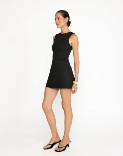 Edwards Mini Dress (Black)*CHARCOAL Clearance