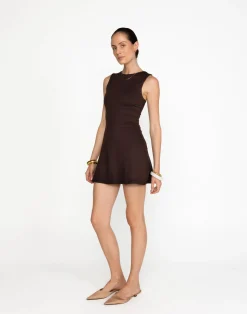 Edwards Mini Dress (Chocolate)*CHARCOAL Clearance