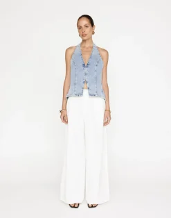Elham Denim Top (Light Vintage)*CHARCOAL Fashion