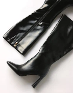 Elliana Boots (Black Shimmer) - By*Billini New