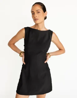 Elowen Mini Dress (Black)*CHARCOAL New