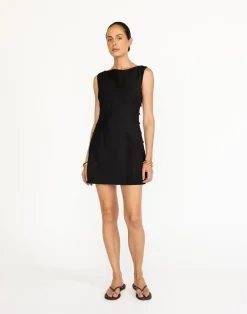 Elowen Mini Dress (Black)*CHARCOAL New