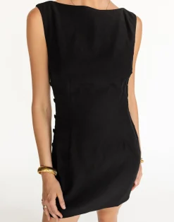 Elowen Mini Dress (Black)*CHARCOAL New