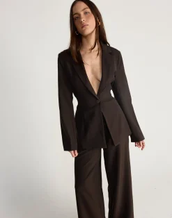 Elwood Blazer (Chocolate)*CHARCOAL CLOTHING Sale