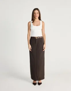 Elwood Maxi Skrt (Chocolate)*CHARCOAL CLOTHING Hot