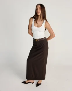 Elwood Maxi Skrt (Chocolate)*CHARCOAL CLOTHING Hot