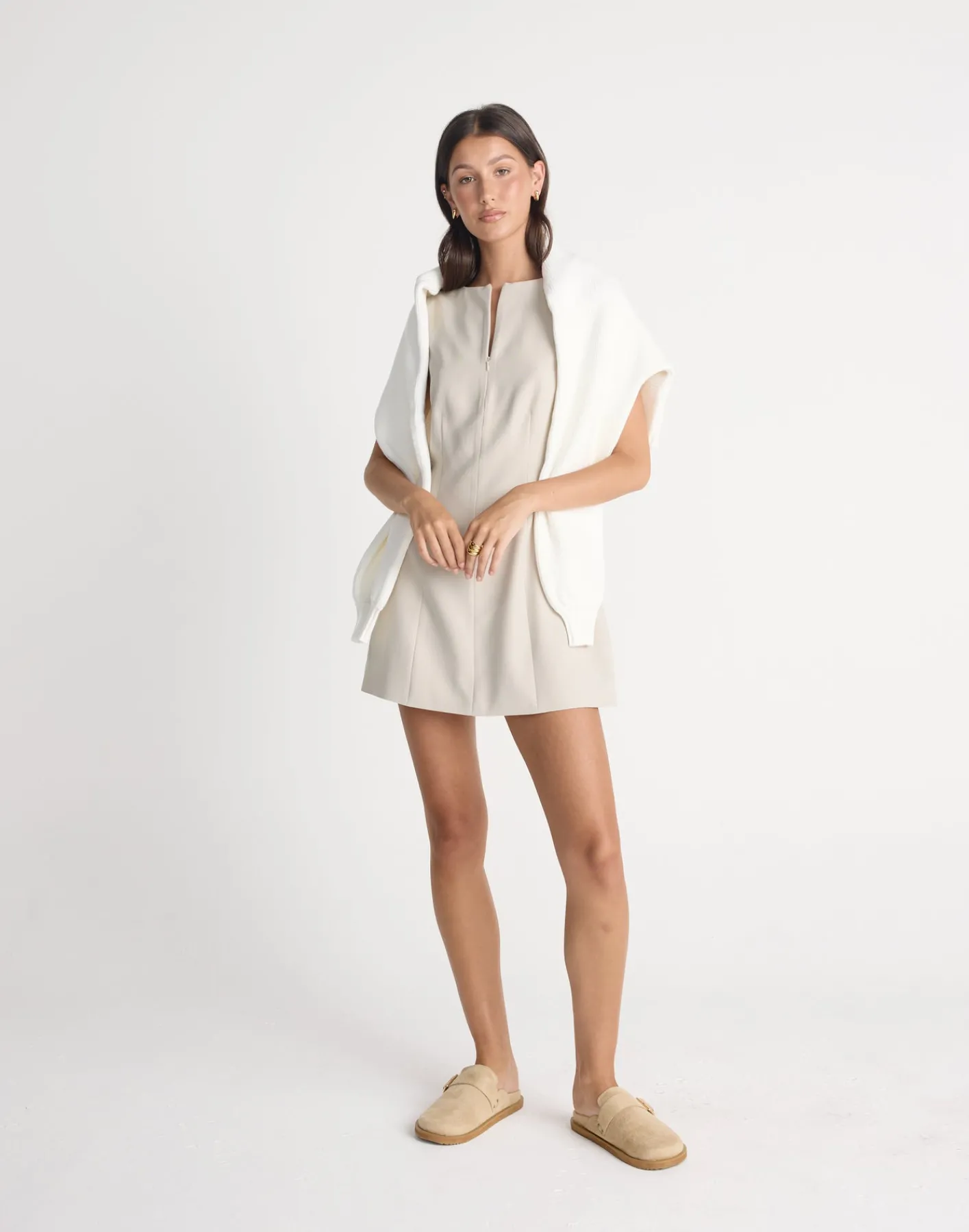 Everest Mini Dress (Beige)*CHARCOAL CLOTHING New