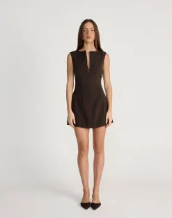 Everest Mini Dress (Chocolate)*CHARCOAL CLOTHING New