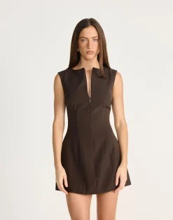 Everest Mini Dress (Chocolate)*CHARCOAL CLOTHING New