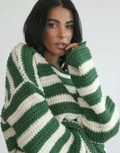 Everton Sweater (Green/Cream)*Q-Trend Discount