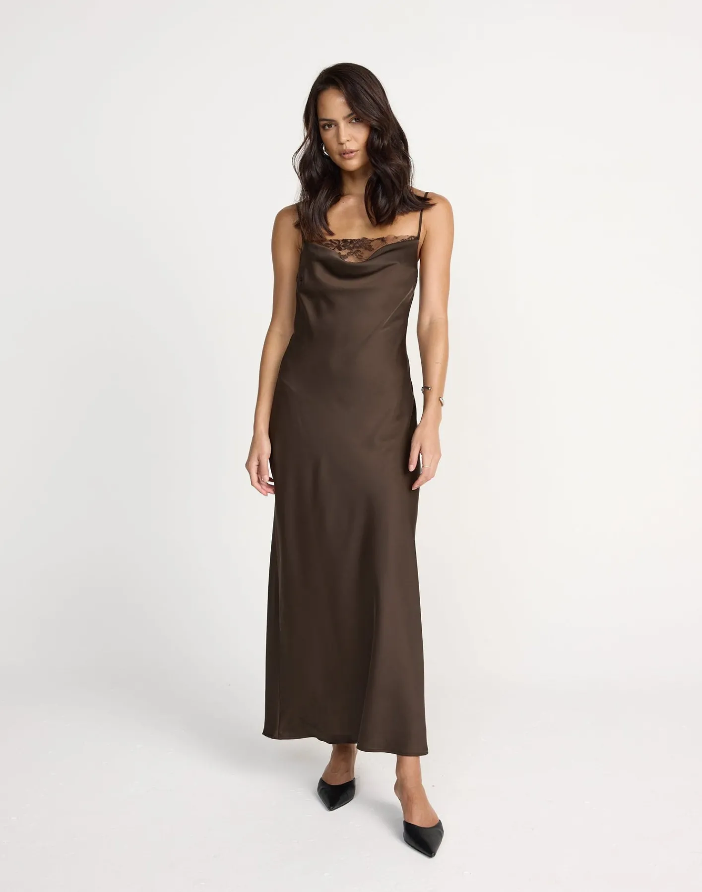 Fated Maxi Dress (Chocolate)*CHARCOAL Outlet