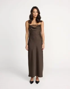 Fated Maxi Dress (Chocolate)*CHARCOAL Outlet