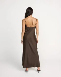 Fated Maxi Dress (Chocolate)*CHARCOAL Outlet