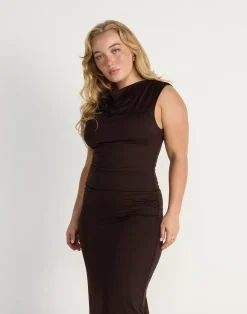 Florrie Maxi Dress (Chocolate)*CHARCOAL CLOTHING Hot