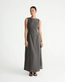 Flux Maxi Dress (Grey)*CHARCOAL Hot