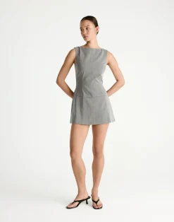 Flux Mini Dress (Grey)*CHARCOAL Outlet