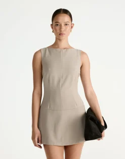 Flux Mini Dress (Pebble)*CHARCOAL Hot
