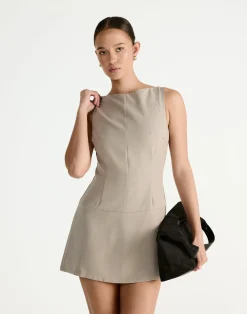 Flux Mini Dress (Pebble)*CHARCOAL Hot